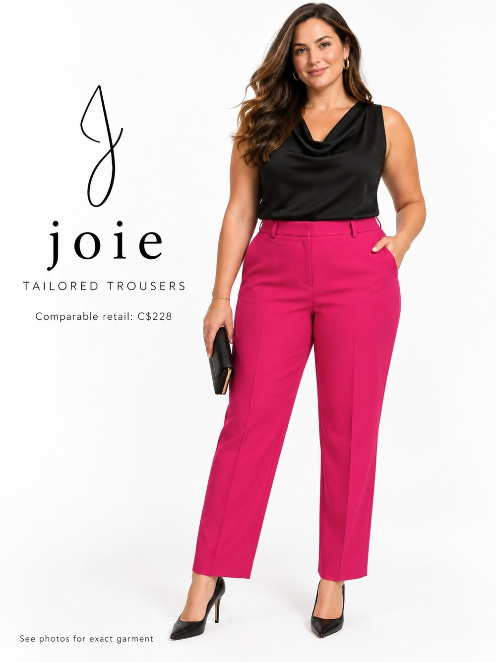 Joie Straight Pink Pants 14 Like New Barbiecore Colour block Wedding Guest Y2k
